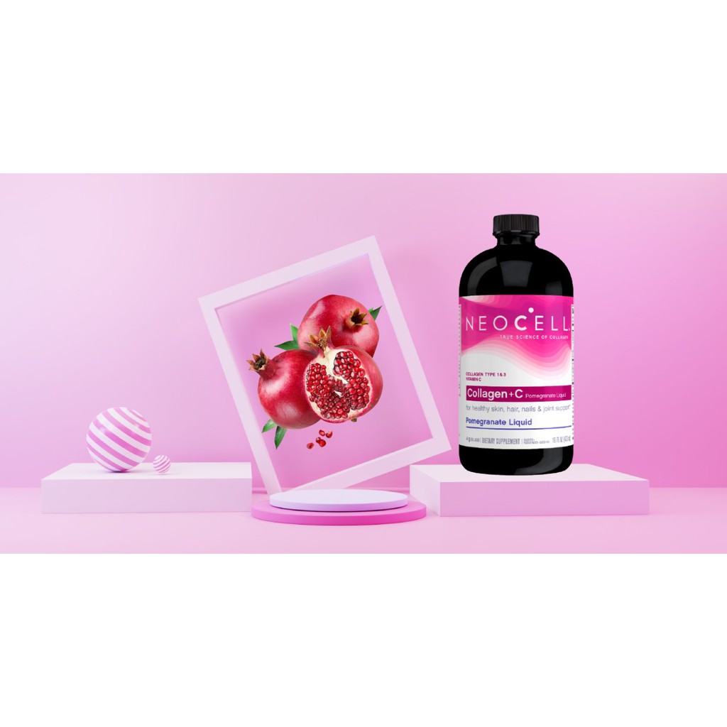 Collagen Lựu Mỹ NeoCell Collagen Pomegranate Liquid 4000mg Chống Lão Hóa Da