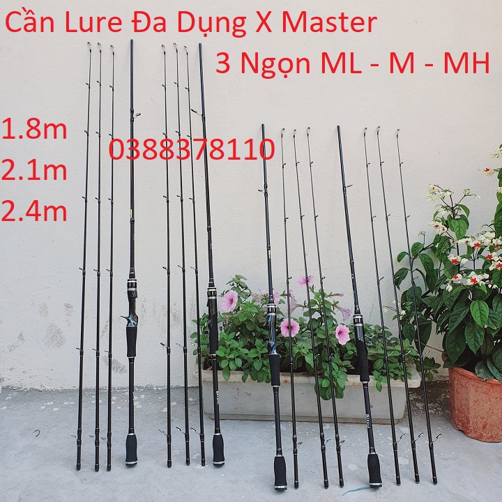 Cần Câu Lure Đa Dụng X Master 3 Ngọn ML, M, MH, 3 Độ Cứng Phổ Thông Nhất Khi Câu Lure