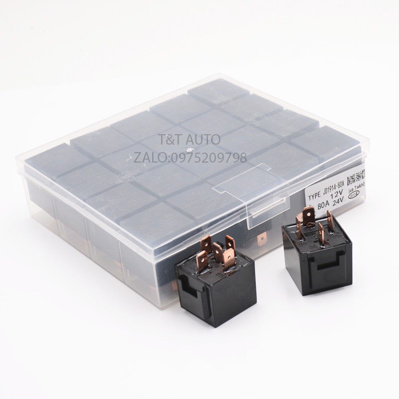 Rơ le chuyên dụng 80A gồm 12v ,24v 4 chân và 5 chân.