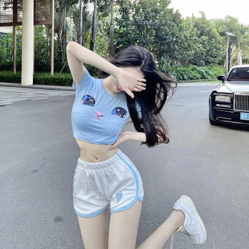 🎗️FREESHIP🎗️ XẢ KHO🎗️Quần đùi nữ mặc nhà, Quần short nữ thể thao họa tiết trái tim cạp chun chất liệu ulzzang thoáng mát | BigBuy360 - bigbuy360.vn