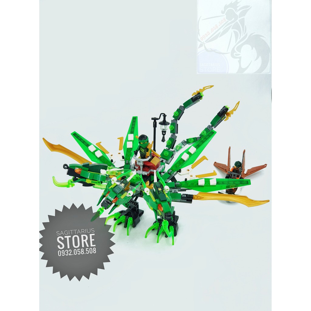 [Mã SKAMLTSM9 giảm 10% đơn 99K] LEGO ZIMO NINJAGO Phiên bản lắp ráp robot rồng ninja ( xanh lá ) - 373 mảnh