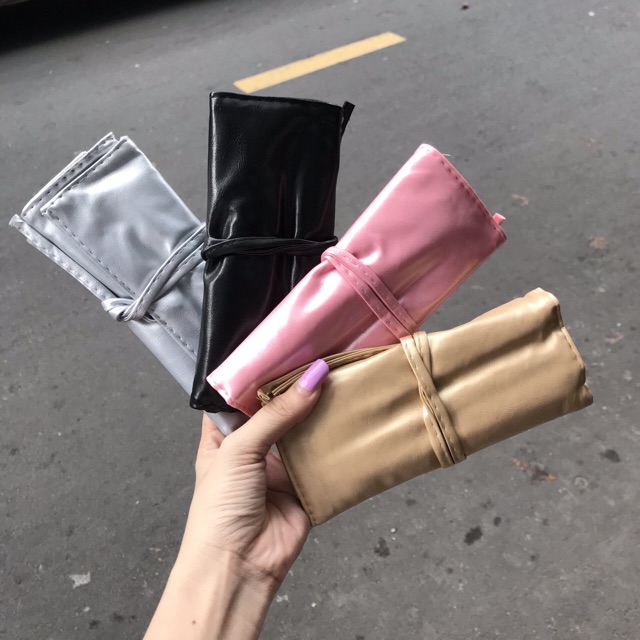 Bộ Cọ Trang Điểm 7 Cây Lông Mềm ( Bao da) - Màu Đen