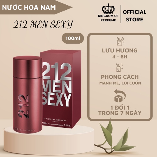 Nước Hoa Nam Carolina Herrera 212 Sexy Men 100ml - Hương thơm nam tính mạnh mẽ cuốn hút