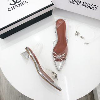 M(ẢNH THẬT) Sandal 3p Nơ Đá Mica Trong Mềm Êm Fullbox Cao Cấp Xịn 2020