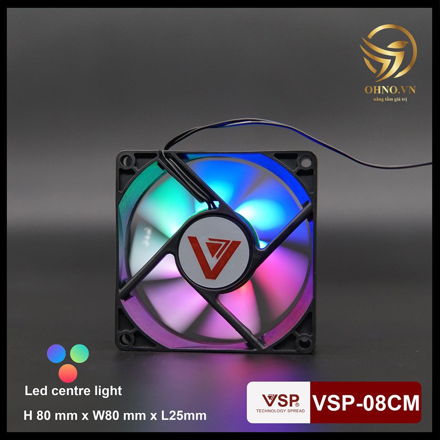 Quạt Tản Nhiệt Thùng Máy Vi Tính V-08CM LED  Bộ Tản Nhiệt Khí Chất Lượng Cho Case PC - OHNO VIỆT NAM