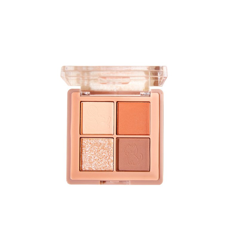 Bảng Phấn Mắt 4 Màu Lì / Nhũ Ngọc Trai KISS BEAUTY Kháng Nước Lâu Trôi 87205