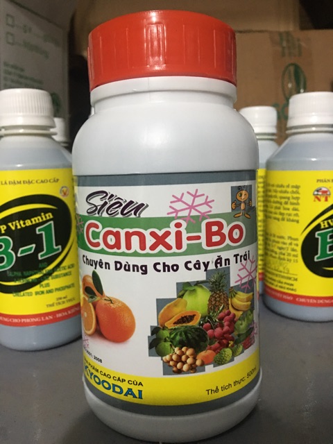 Phân bón lá siêu Canxi Bo chai 500ml chống rụng hoa, trái non, nứt trái, thối trái