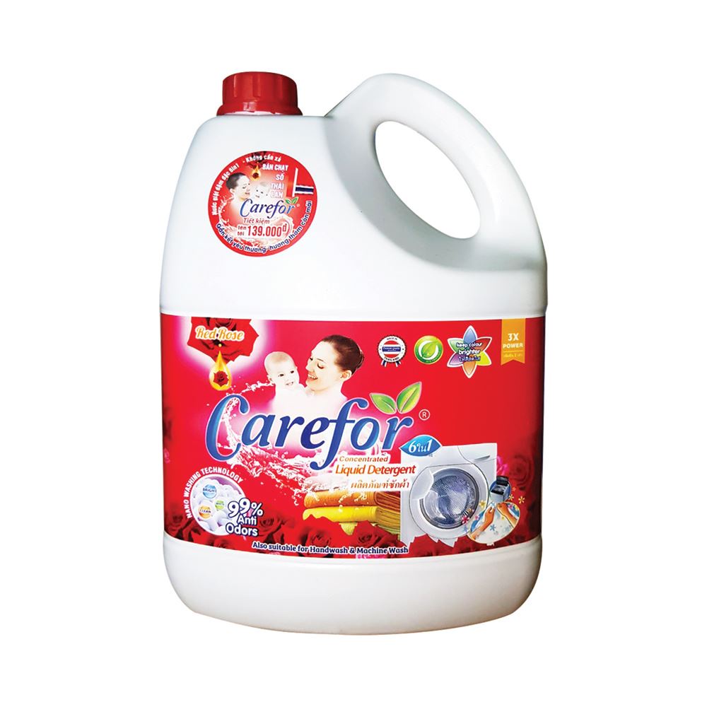Nước Giặt Xả CAREFOR  6 in 1 - 3500ML Nhập Khẩu Thái Lan Chuyên Gia Chăm Sóc Vải