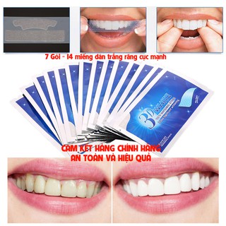 Bộ 7 gói-14 Miếng dán làm trắng răng 3D WHITE