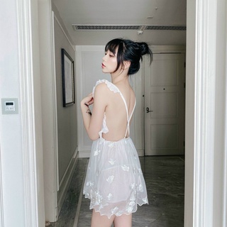 Đầm ngủ Voan trắng Bigsize