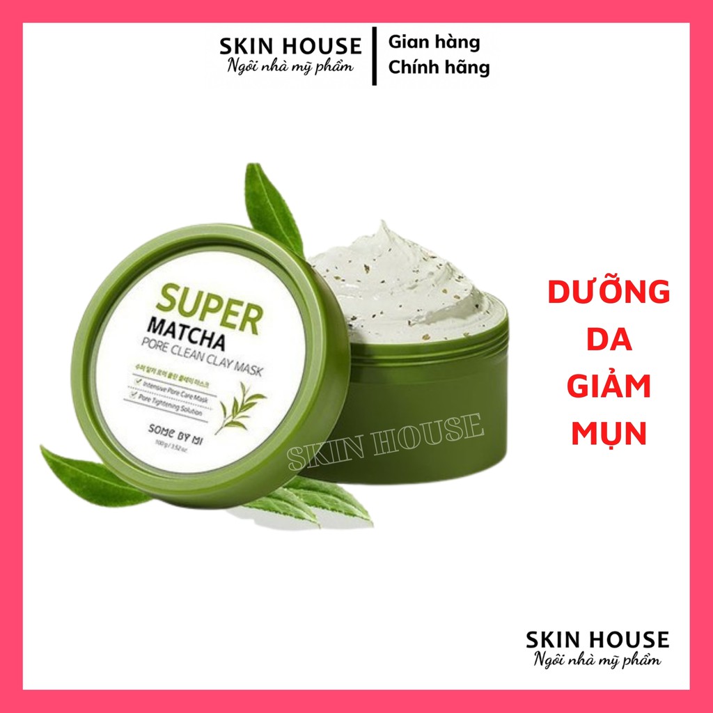 Mặt nạ dưỡng da Some By Mi Super Matcha Pore Clean Clay Mask 100g - Mặt nạ dưỡng da đất set Some By Mi Super Matcha