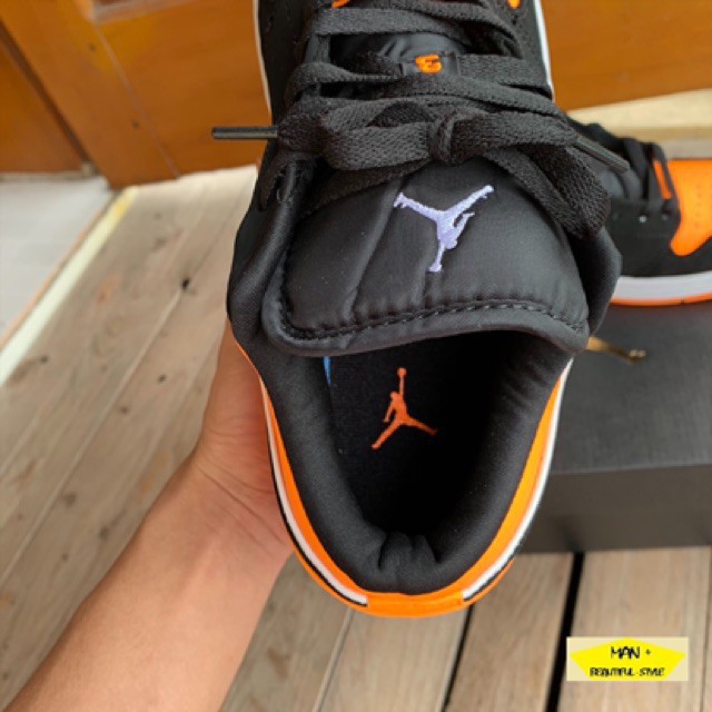 (Video cận cảnh) giày thể thao sneaker AIR JORDAN 1 low orange