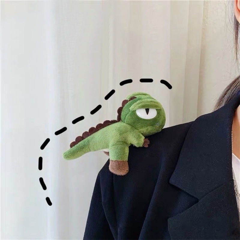 Ghim Cài Áo Hình Khủng Long Nhồi Bông Đáng Yêu