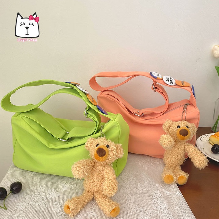 Túi Đeo Vai Bằng Vải Nylon Siêu Nhẹ Thiết Kế Giản Dị Dành Cho Nữ