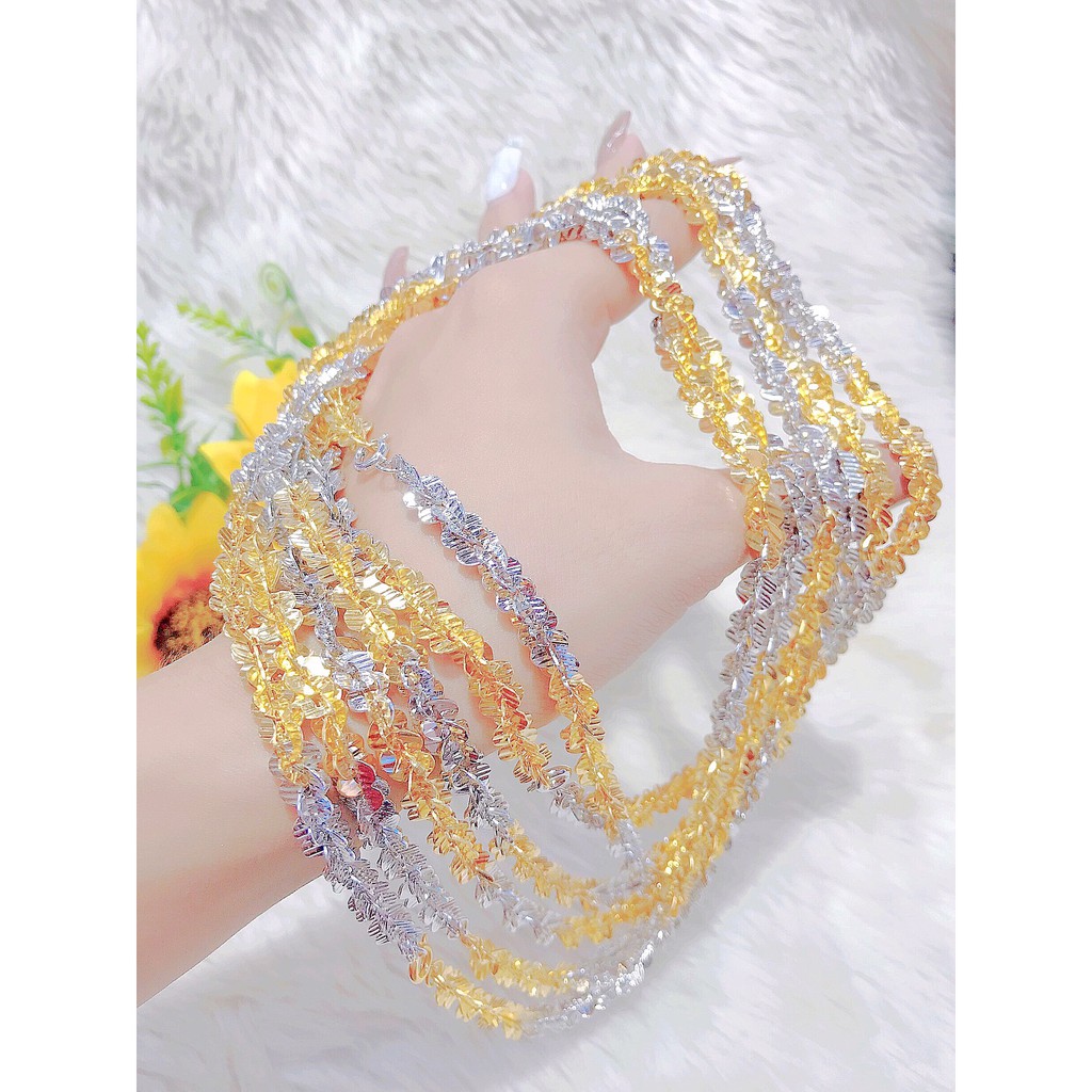 Dây chuyền nữ mạ 18K UHA cho độ sáng lấp lánh cao , bền màu , không gây dị ứng, thích hợp đi tiệc, làm quà tặng