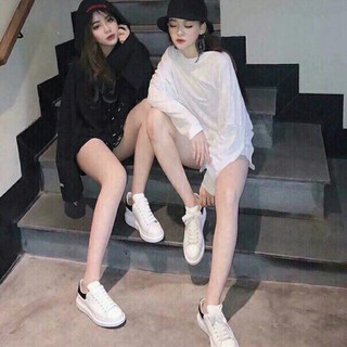 giày mcq hàng sf+ gót lụa nhung đen cực đẹp.