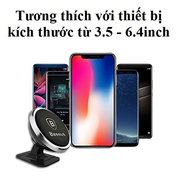 [Hít điện thoại dán taplo] Giá đỡ điện thoại trên ô tô Baseus Magnetic Mount Holder | BigBuy360 - bigbuy360.vn