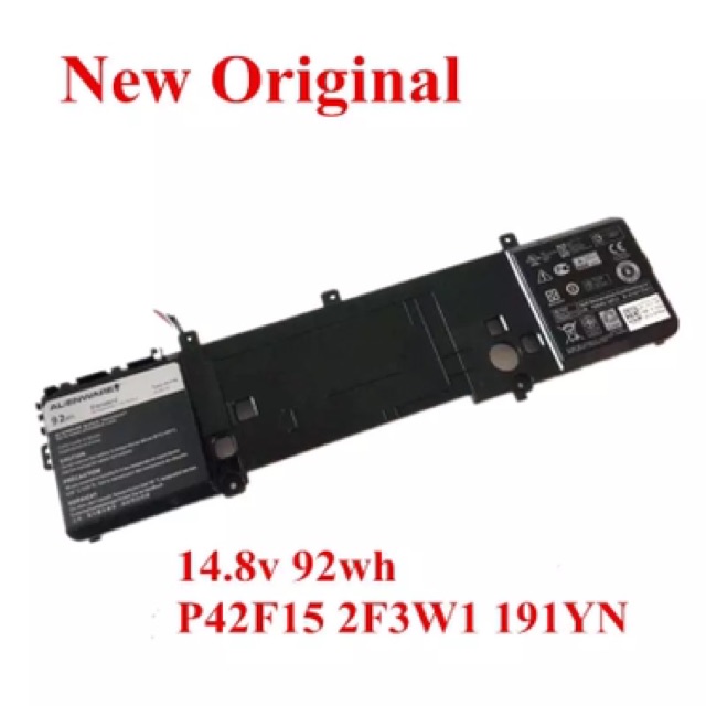 Pin laptop Dell Alienware 15 R1 R2 /191YN/2F3W1/ 92Wh ZIN