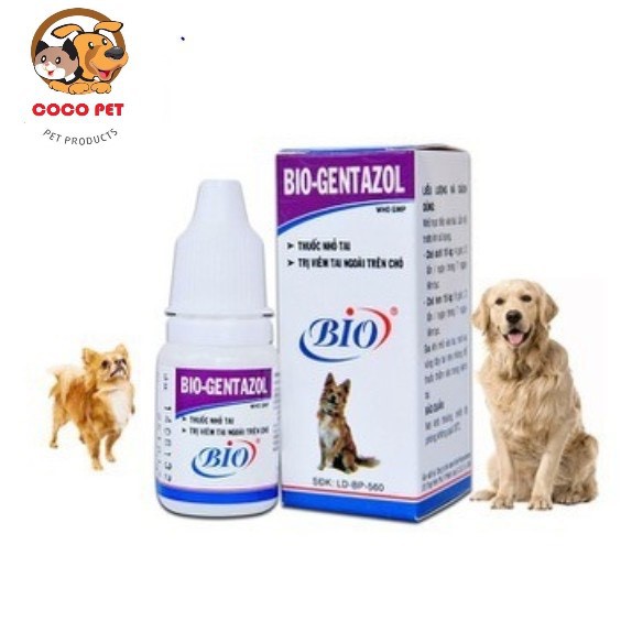 Nhỏ Tai Chó Mèo - BIO Gentazol 10ml Đặc Tr.ị Viêm Tai Ngoài