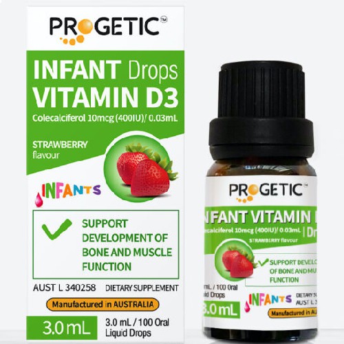 Thực Phẩm Chức Năng Progetic Infant Vitamin D3 Drops Bổ Sung Vitamin Cho Trẻ Hộp 3ml Date 08/2023