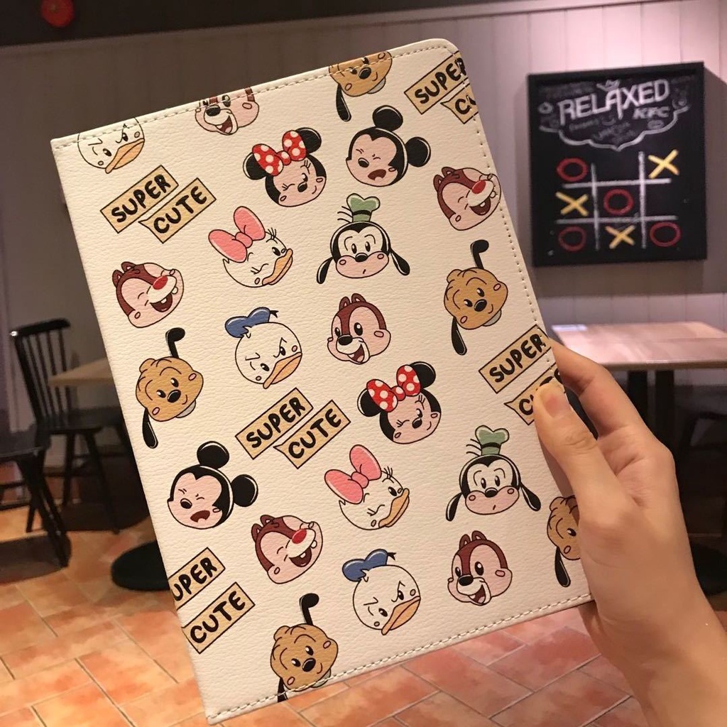Bao da máy tính bảng in hình Disney chống rơi thích hợp cho Ipad thế hệ 7 2019 Ipad Air 2 3 6 1 5 6th Mini 4 Pro 9.7