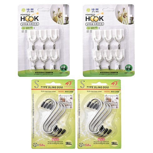 Combo 6 móc dán tường + 4 móc treo đồ đa năng - BX0828