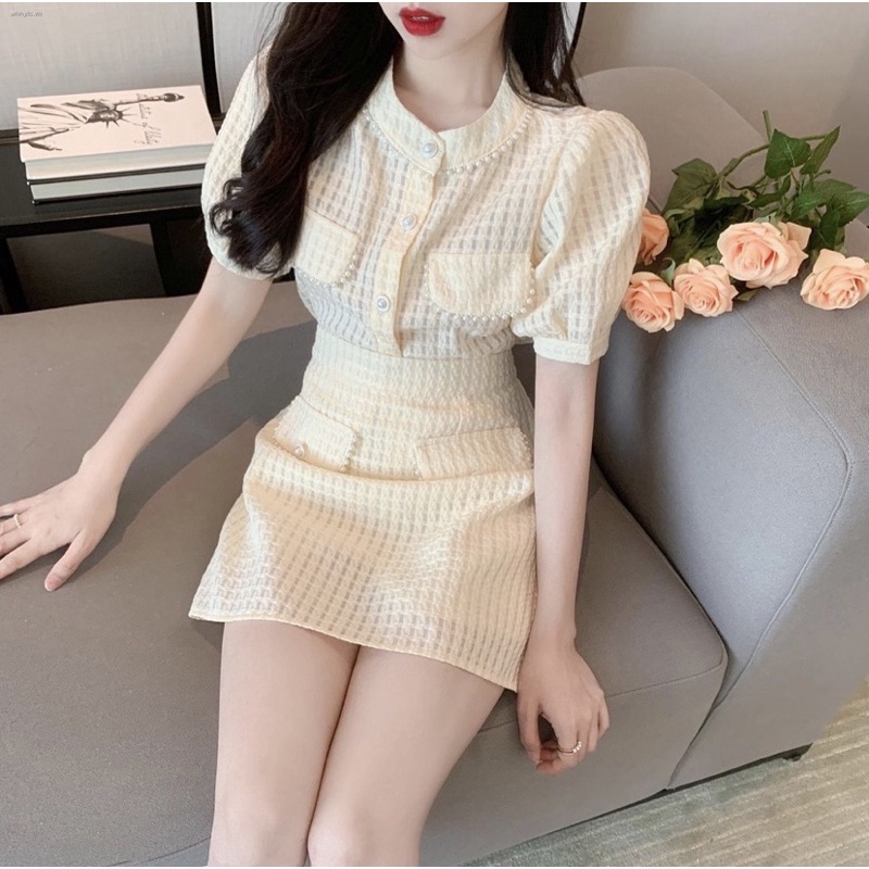 Set áo sơmi và chân váy tiểu thư Mihan