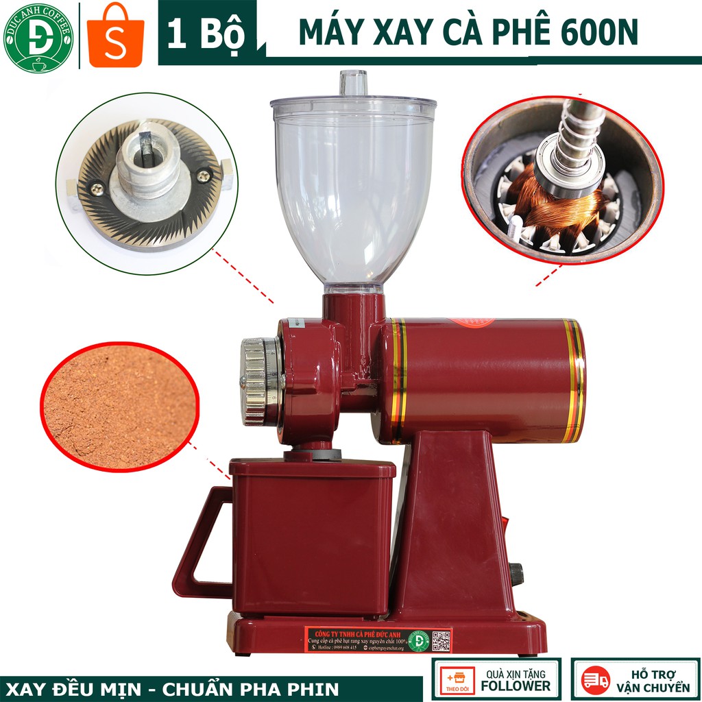 Máy xay cà phê Mini 600N - Xay cafe chuẩn pha phin hàng nhập khẩu