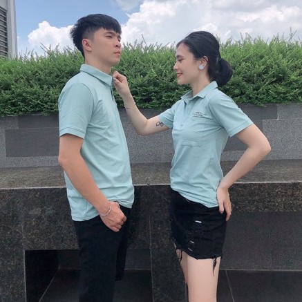 Áo Đôi Nam Nữ Đẹp Vải Thun Co Dãn 4 Chiều Áo polo Ngắn Tay