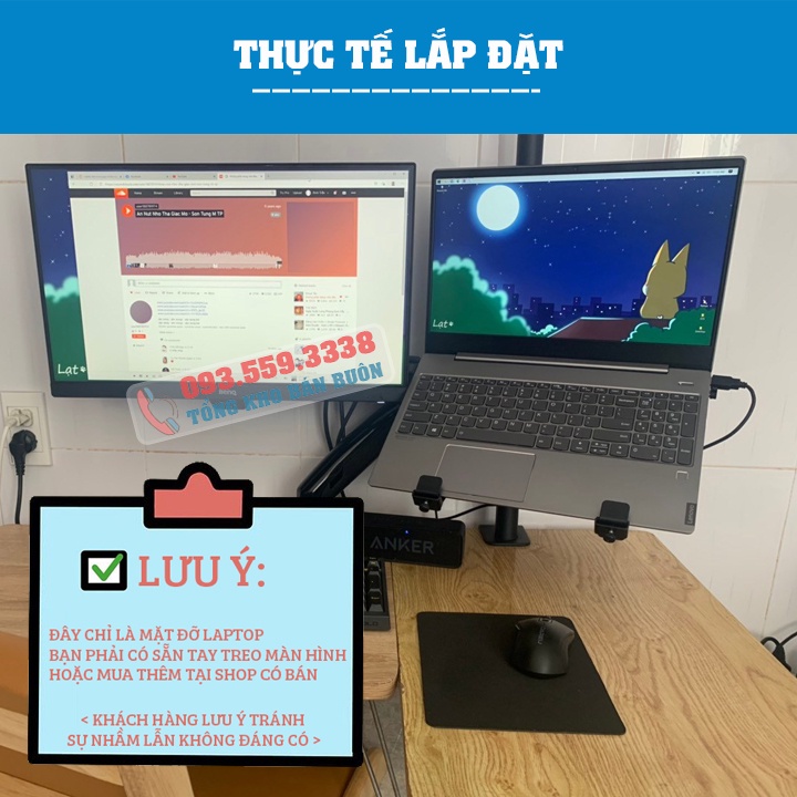 Giá Đỡ Kẹp Laptop - Macbook - Máy Tính Bảng - Ipad XY360 / FP2 10 - 15.6 - 17 Inch - Tương Thích Với Giá Đỡ Màn Hình