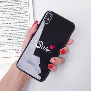 ốp tráng gương iphone chữ SMILE ốp lưng kính cho iphone 6 đến 11 promax đã có thêm SE2020 k183