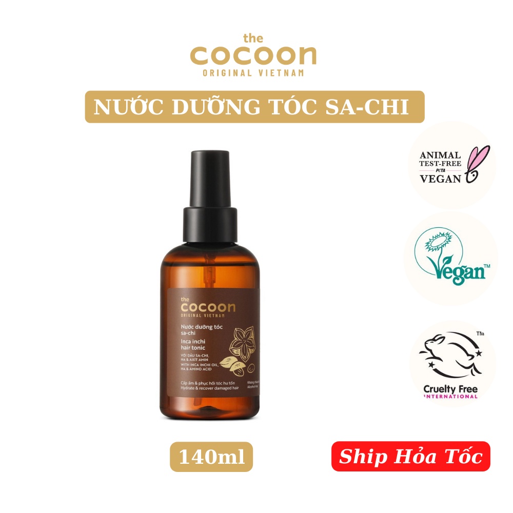 Nước dưỡng tóc Sa-chi Cocoon giúp cấp ẩm và phục hồi hư tổn 140ml