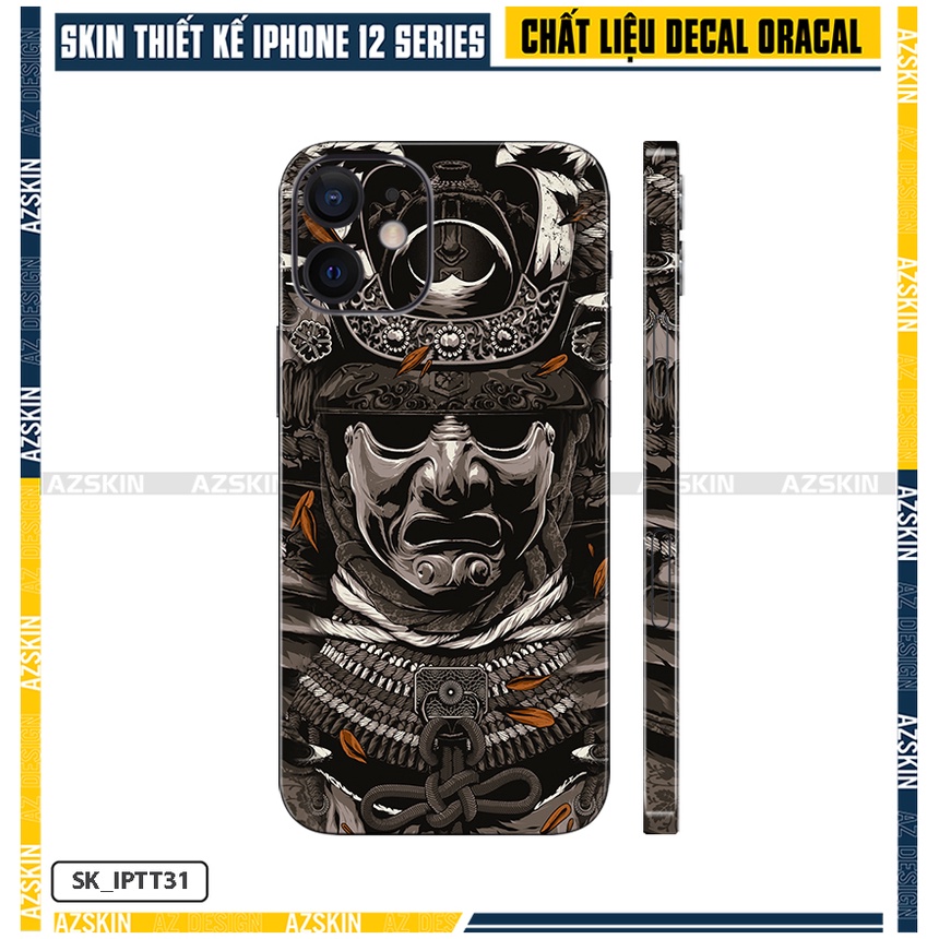 Dán Skin Lưng Viền IPhone 12 Mini - 12 Pro Max Hình Satan |SK_IPTT31| Chất Liệu Film Chính Hãng, Cắt Khuôn CNC Dễ Dùng