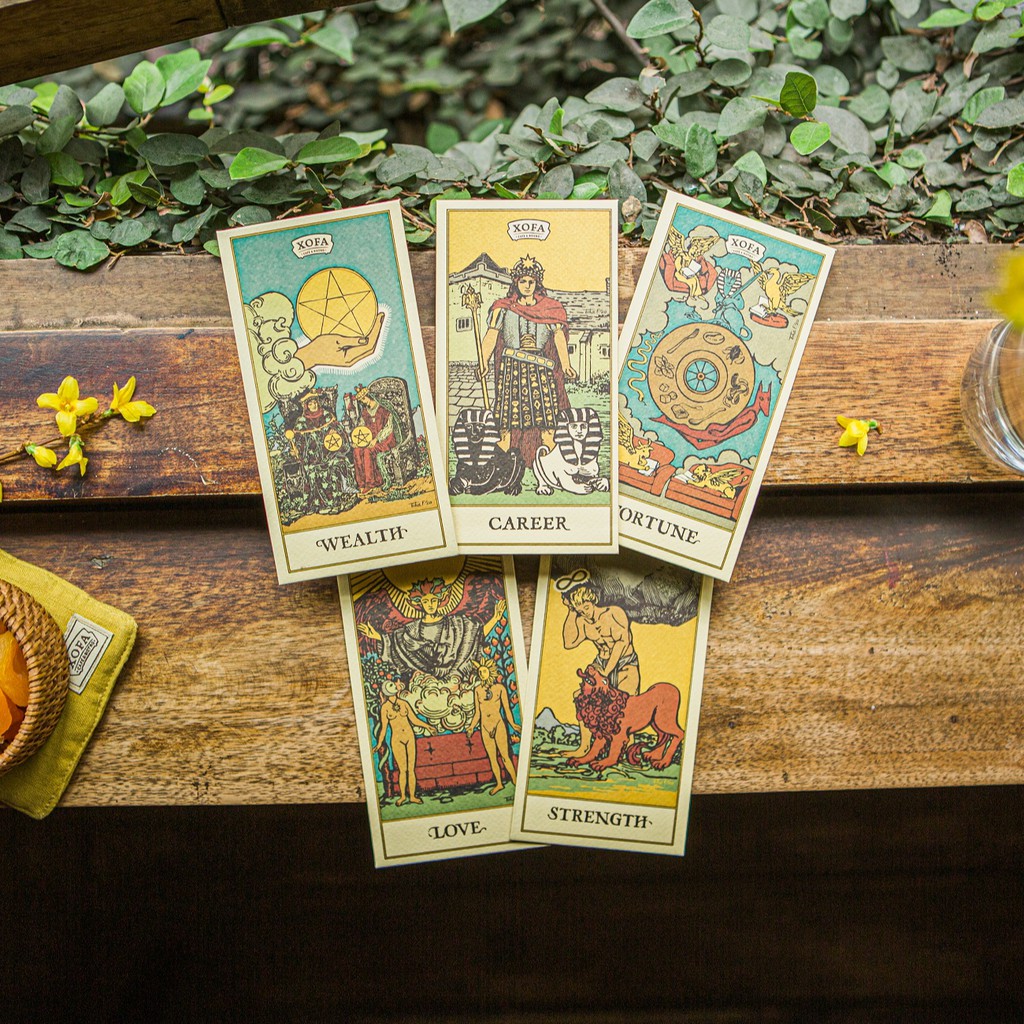 Bộ Lì Xì Tarot Xofa 10 lá (Tặng Kèm 10 Thẻ Trải Bài) - MUA 3 BỘ TẶNG 1 TÚI ĐỰNG