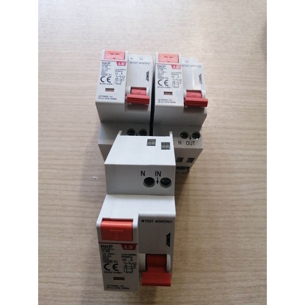 CB chống rò điện và bảo vệ quá tải  LS chính hãng RKP 1P+N  30mA 4.5kA
