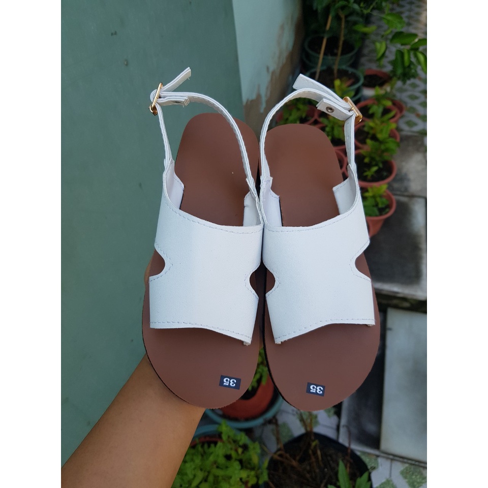 sandal đồng nai dép xăng đan nữ ( đế bò quai trắng ) size từ 34 nữ đến 42 nữ