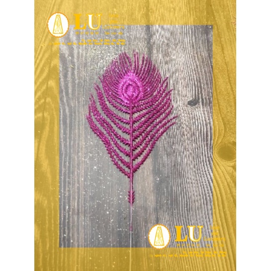 Lông công nhỏ kim tuyến trang trí oản tài lộc,giỏ quà ,Cành đuôi công , làm oản ,đồ handmade | L U