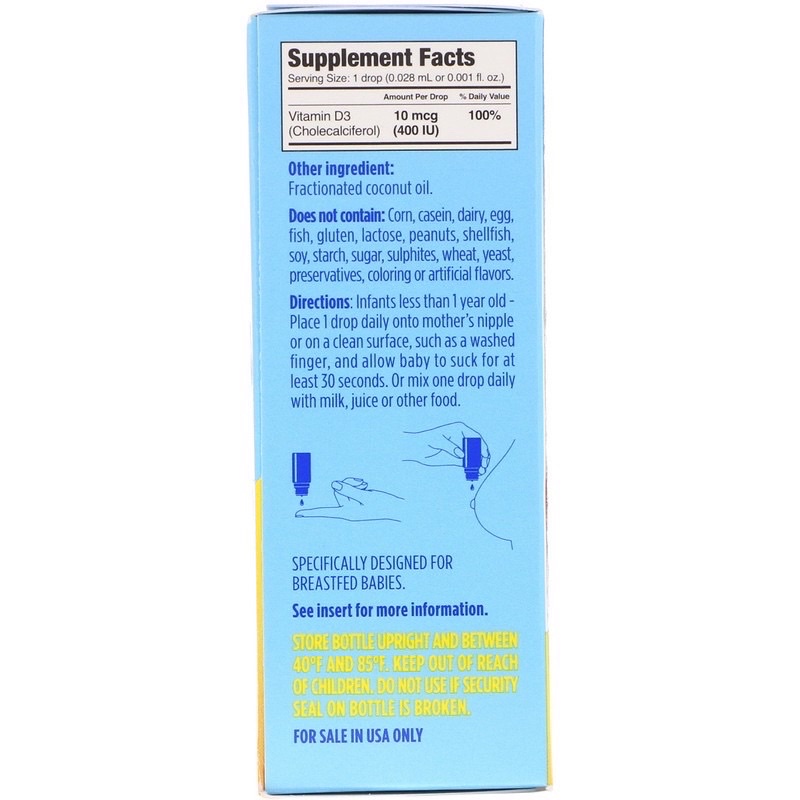 Vitamin D3- Ddrop baby bổ sung vtm D và hấp thụ canxi cho bé