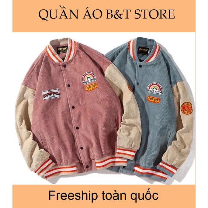 (HOT) Áo Khoác BomBer NAm Nữ Nhung Tăm Chữ Choose Và Cầu Vồng Phù Hợp Vói HS&SV | BigBuy360 - bigbuy360.vn