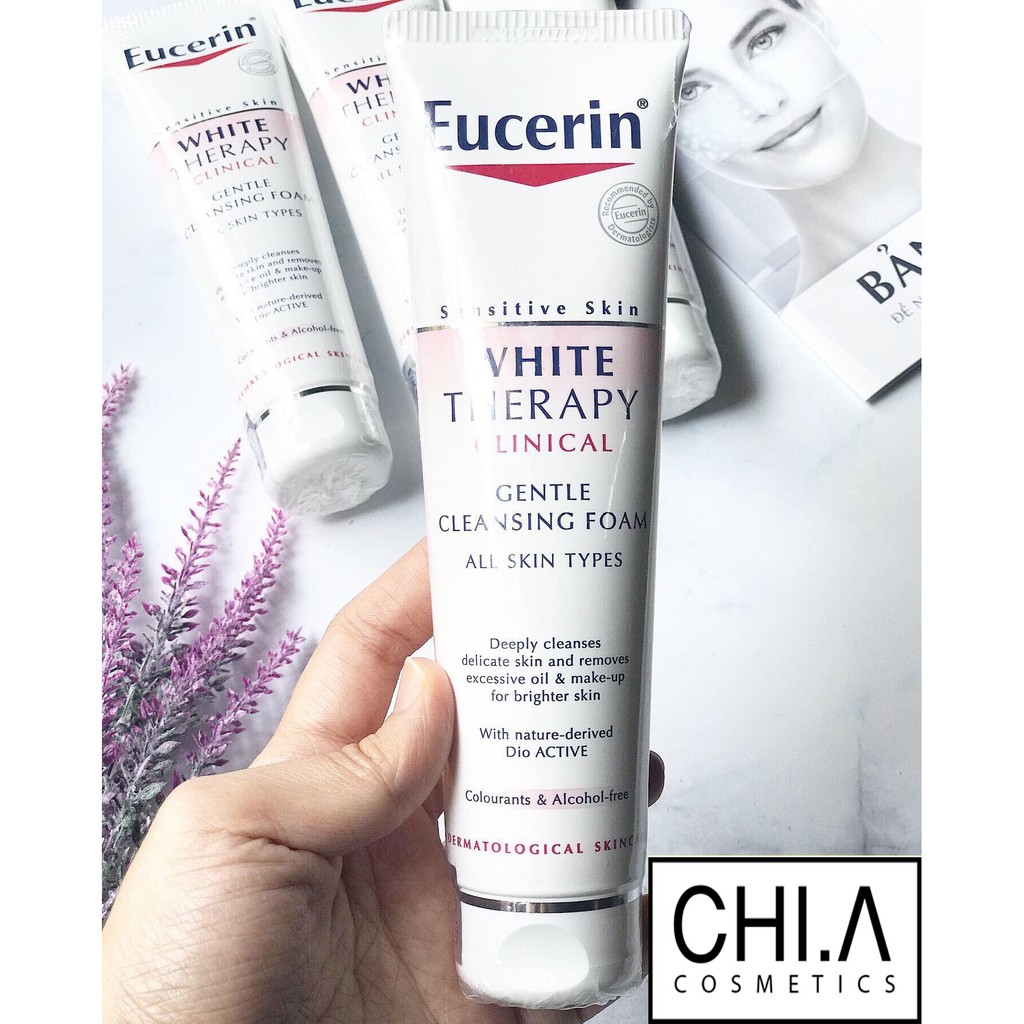 Eucerin - Sữa Rửa Mặt Trắng Da Eucerin White Therapy Clinical Gentle Cleansing Foam 150g