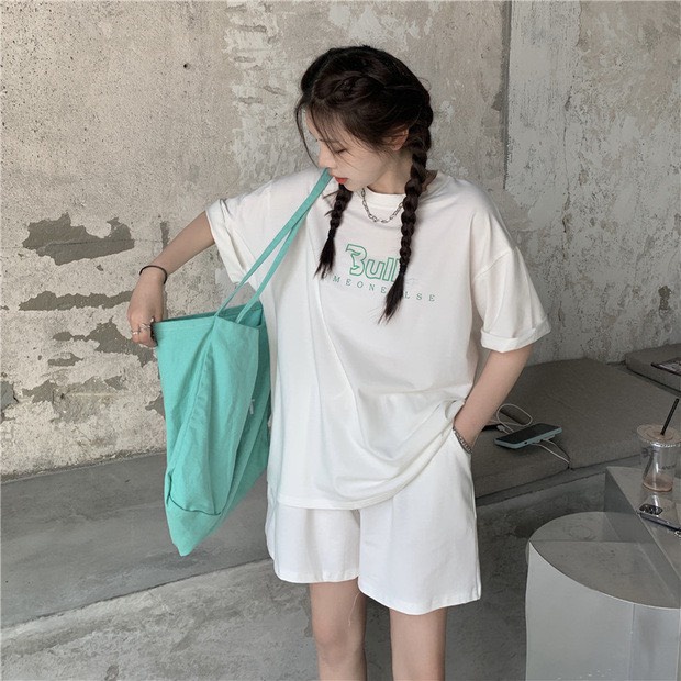 Bộ đùi 3ull RUBY chất cotton dầy đẹp không xù, có 3 màu, from rộng tay lỡ 2022