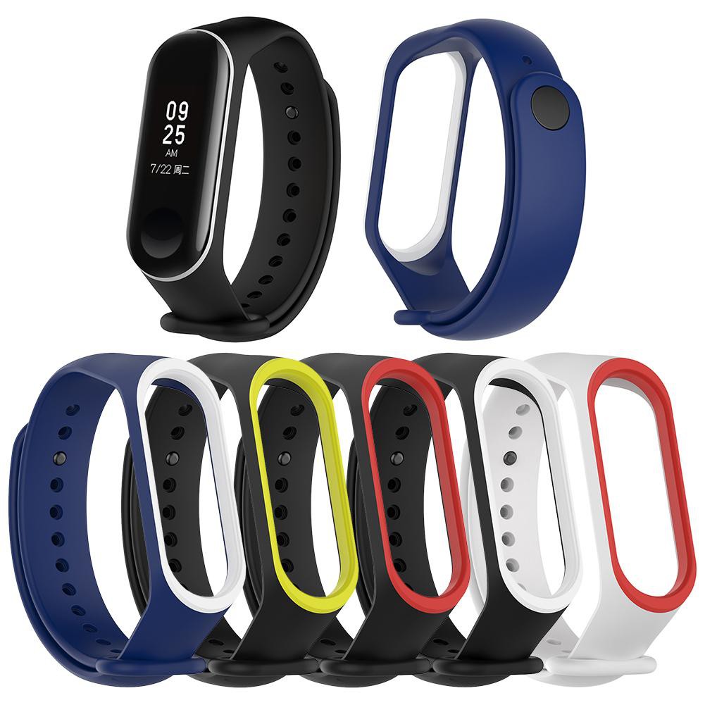 Dây đồng hồ thông minh bằng silicon thay thế cho Xiaomi Miband 3 4