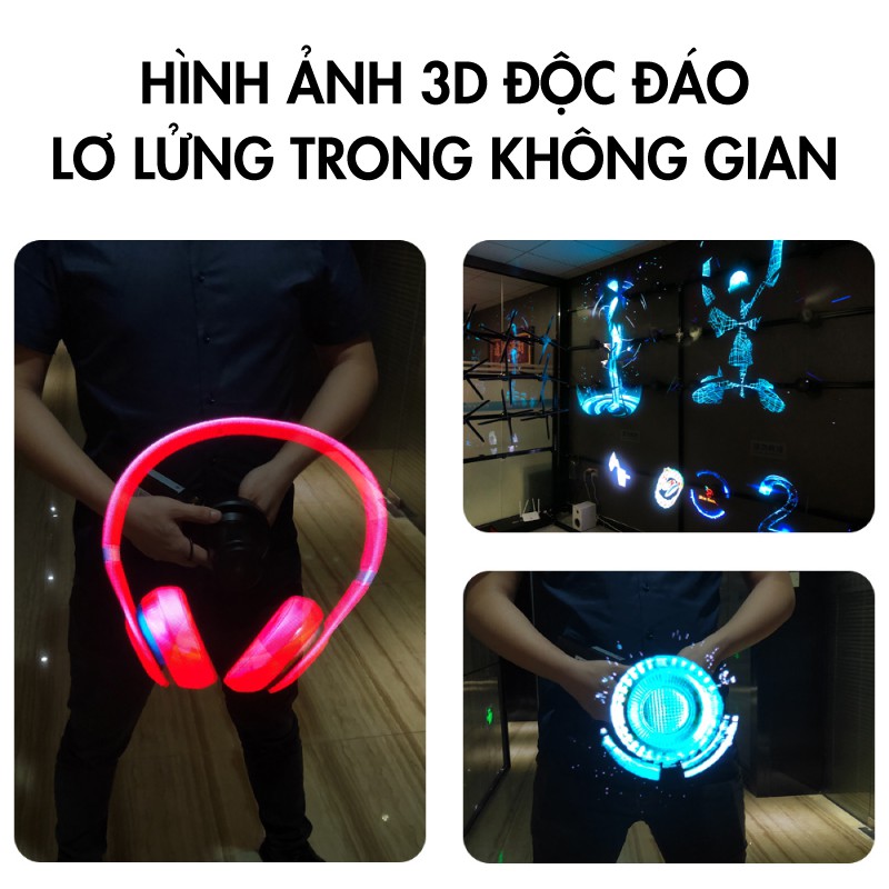 Quạt đèn led 3D Hologram X50 Hiển thị LED hình ảnh ba chiều | Hình ảnh led 3D độc đáo dể tải lên bằng App