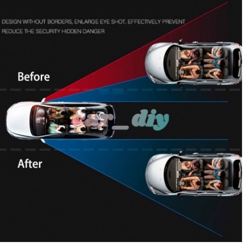 Set 2 Gương Chiếu Hậu Chống Nước Xoay 360 Độ 3M Cho Xe Hơi Xe Tải SUV