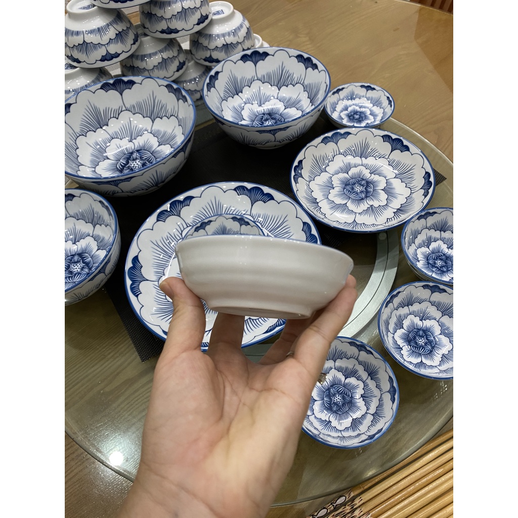 Đĩa Tiêu Bát Tràng, Chén Chấm Hoa Xanh Bát Tràng, Bát Chấm Cao Cấp, Đĩa Tương 10 CM