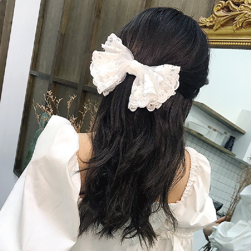 Kẹp Tóc Nơ Lớn Xinh Xắn Dành Cho Nữ
