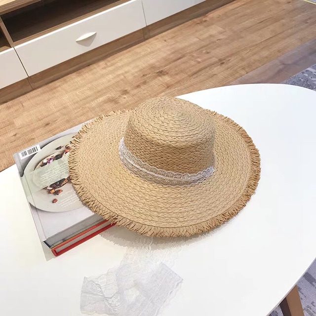 Mũ cói vành to che nắng đi biển- Maben
