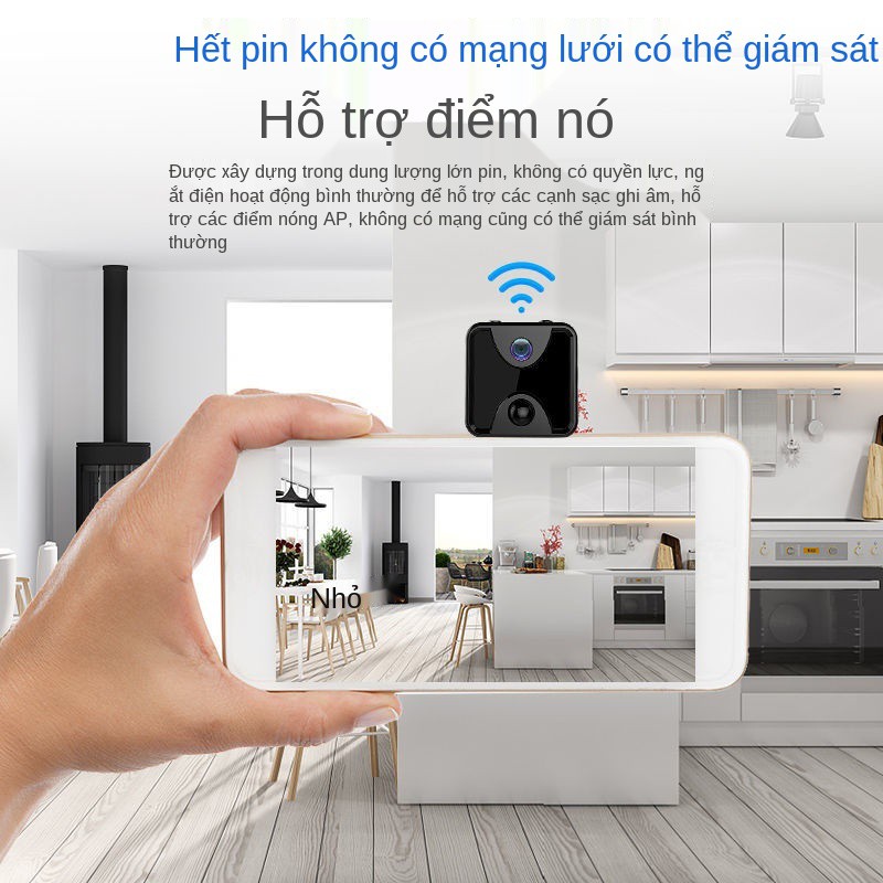 ▪❃▩Camera giám sát nhà không dây loại nhỏ 4G điện thoại di động có wifi từ xa trong nhà camera siêu nhỏ tầm nhìn ban đêm