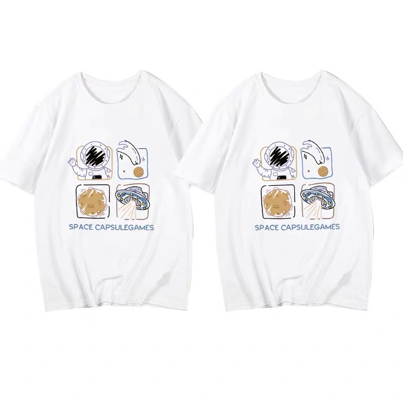 Áo Nasa, áo phông đôi nam nữ, áo thun nam nữ Form rộng tay lỡ, chất cotton su, không nhăn, thoáng mát, in hình 5D | BigBuy360 - bigbuy360.vn