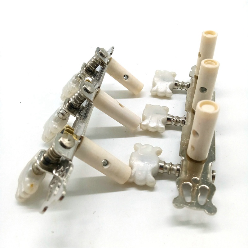 One Cặp Đầu Chốt Điều Chỉnh Dây Đàn Guitar Cổ Điển Màu Trắng